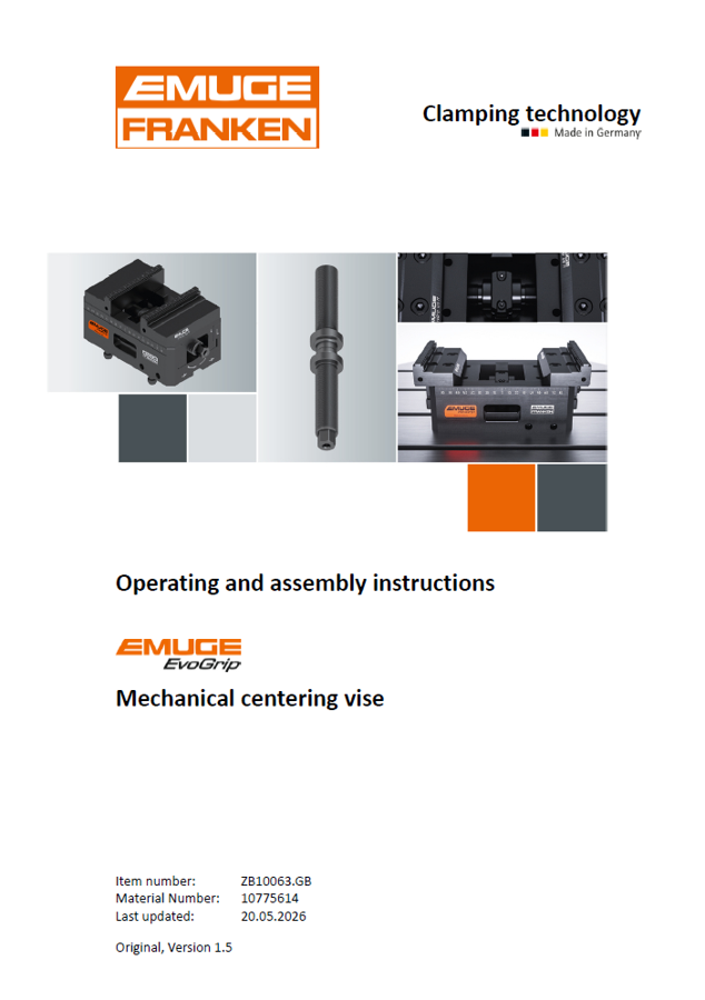 EvoGrip Operating and assembling instructions